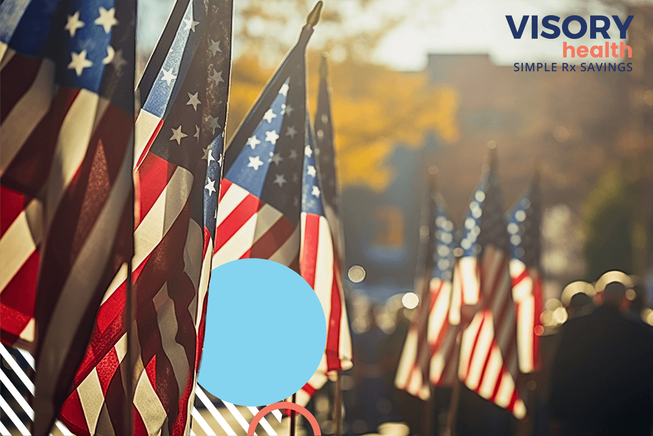 VH Blog Visory Veteran Community Image - Row of American Flags