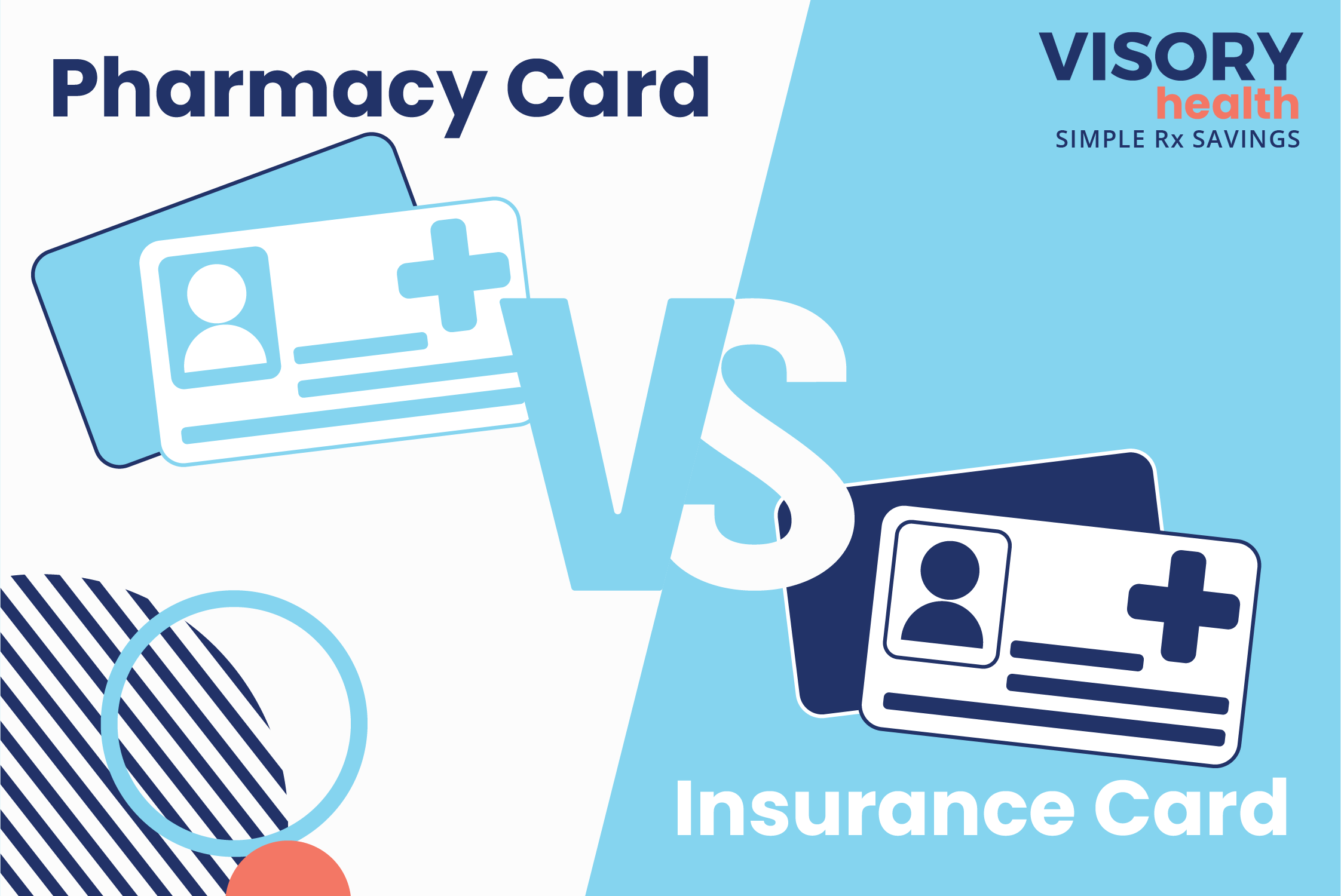 Visory Health Blog - Pharmacy Cards VS Insurance Cards - Whats the difference?